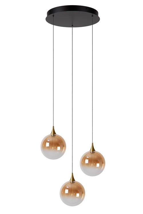 Lucide GISELA - Suspension - Ø 36 cm - LED Dim. - 3x4,3W 2700K - Ambre | Premium - éteint